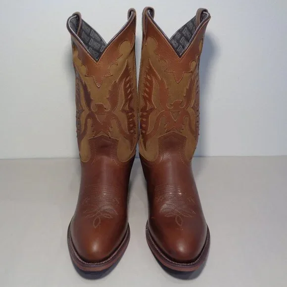 Dingo Size 13 M SILVERLAKE Tan Leather Cowboy Western Boots New Men's Shoes